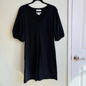 Velvet by Graham & Spencer for Anthropologie Black Puff-Sleeve Dress – Size M